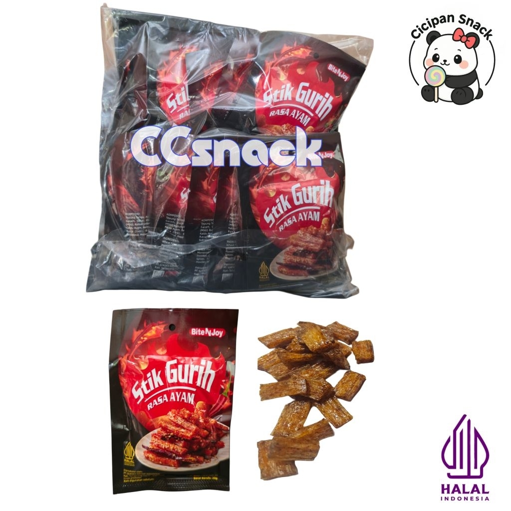 

BITENJOY STIK GURIH RASA AYAM PAK ISI 20