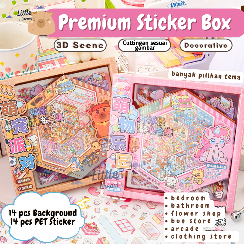 

BH01 [ BUY 1 GET 20 ] STICKER 3D BOOK Premium Decoration Creative Mainan Anak Lucu Viral Korea