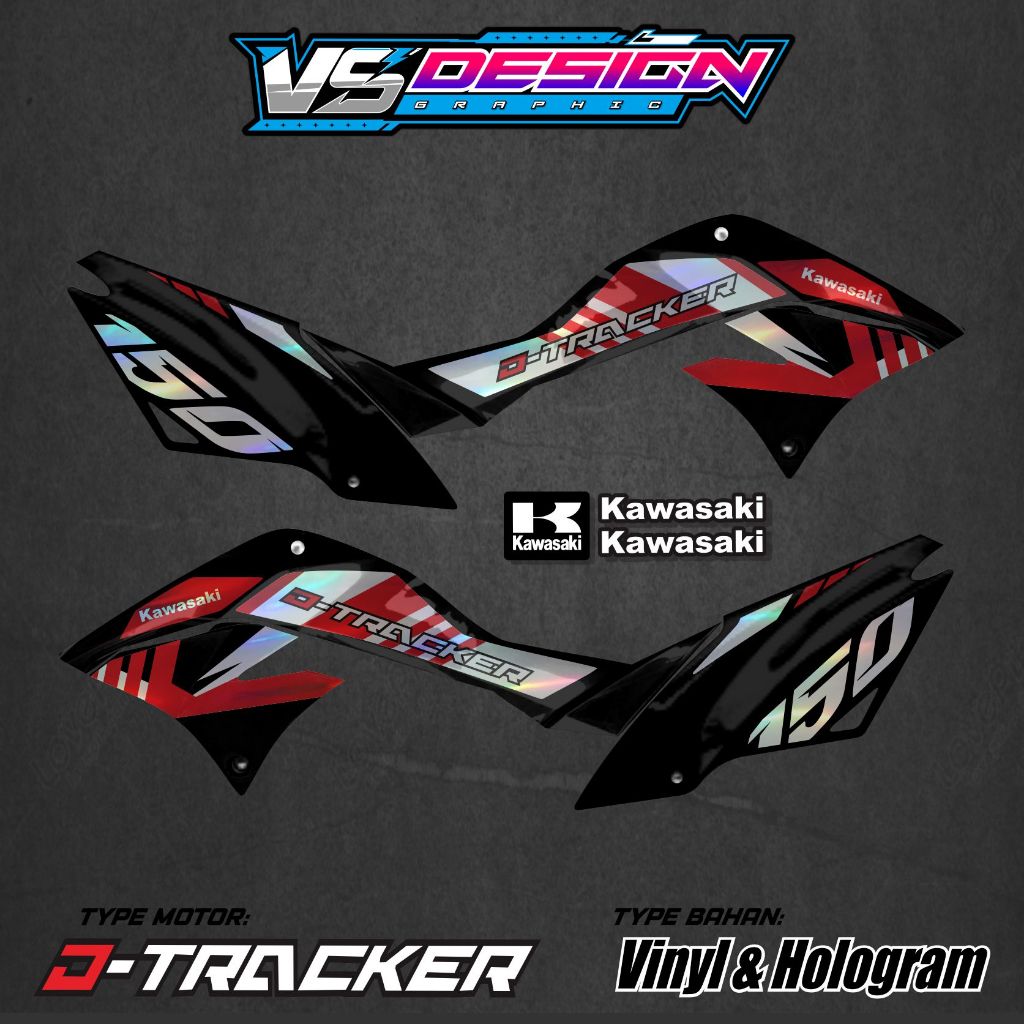 STICKER MOTOR KEREN STRIPING KAWASAKI DTRACKER150 SE Variasi Original-Sticker Variasi Kawasaki DTrac