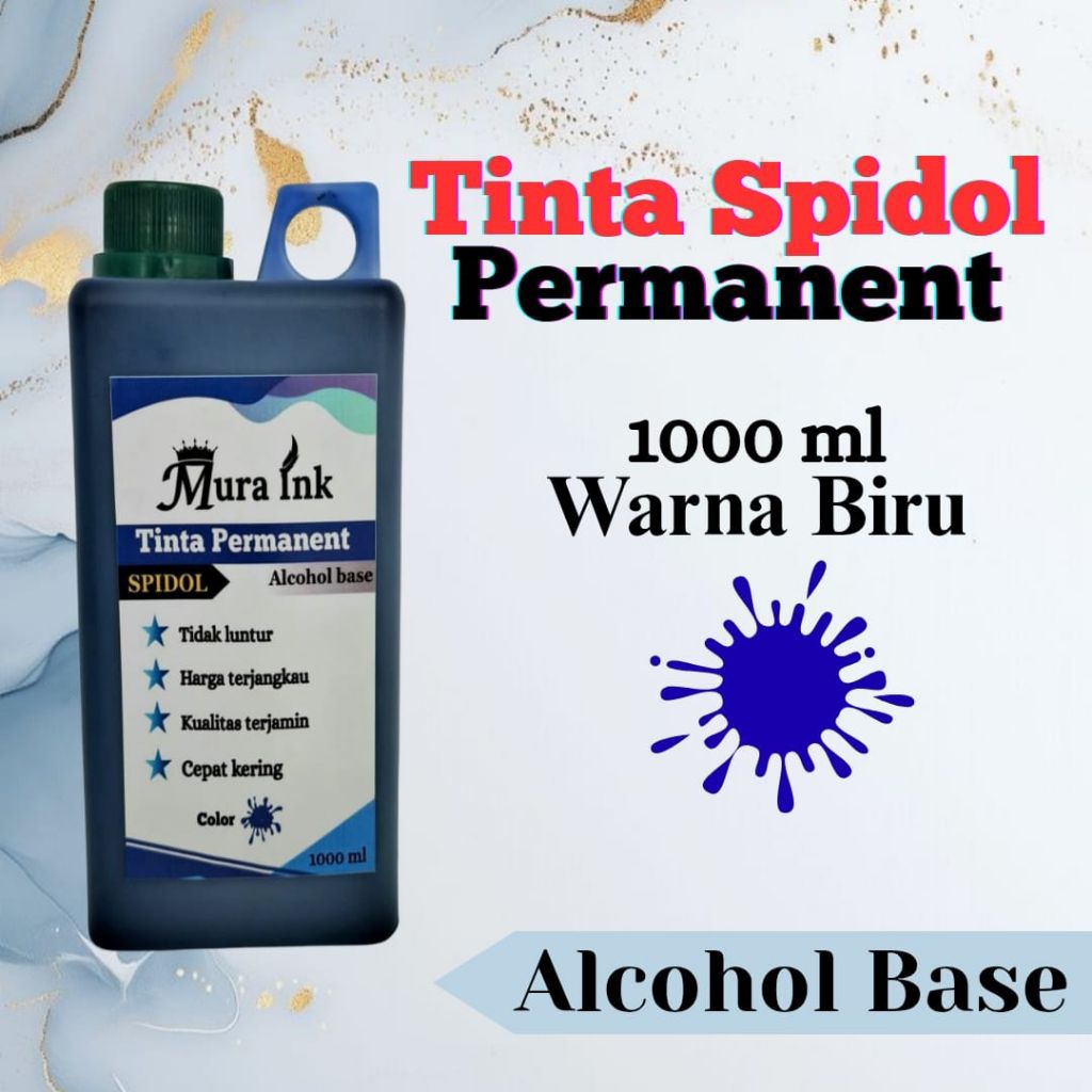 

Tinta Permanent Alkohol 1 Liter ml Biru