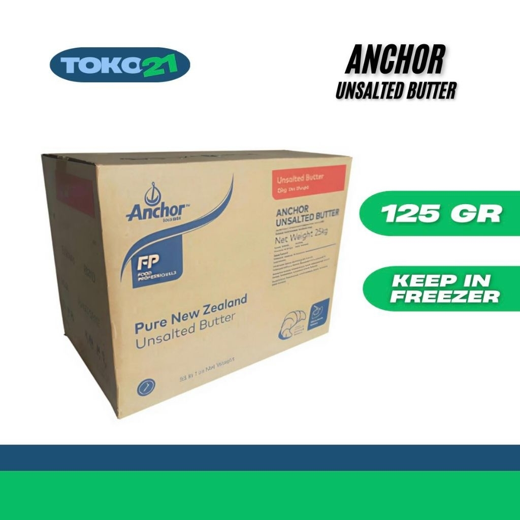 

Unsalted Butter Anchor Pack 125 Gram Kemasan Mentega Tawar