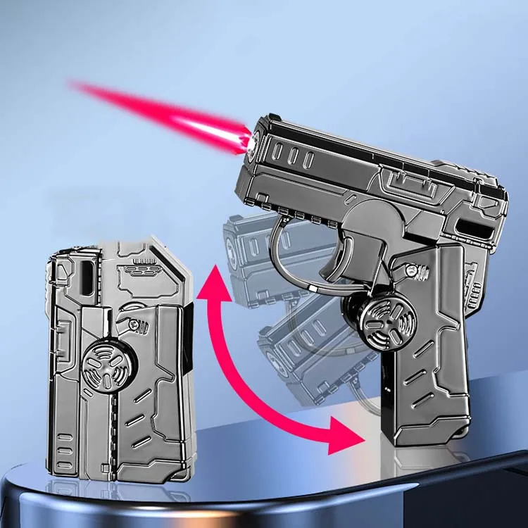 KOREK API SPINNER / Korek pistol mini bisa di putar spin bara merah gas lighter unik fidget toys
