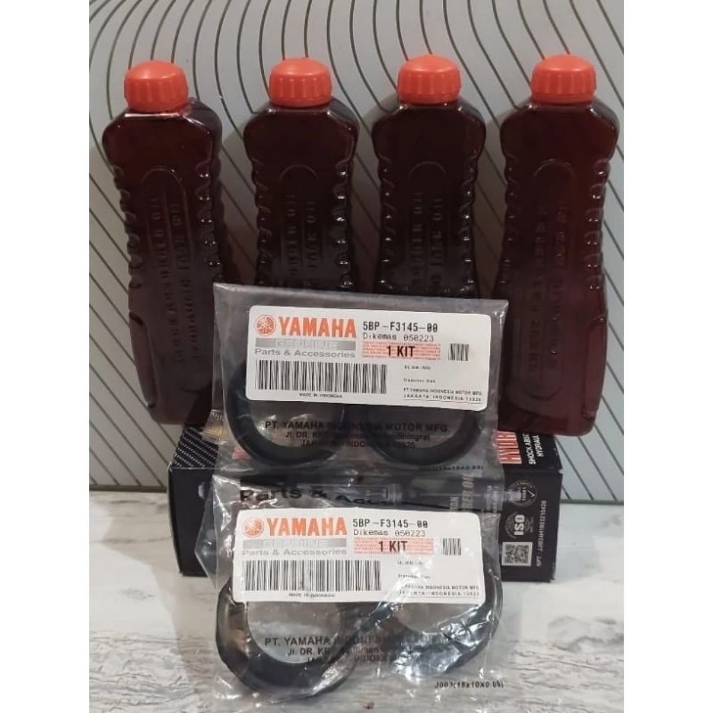 Seal shock depan Vixion old New R15 v1 v2 Scorpio Xmax 5bp +4botol oli shock
