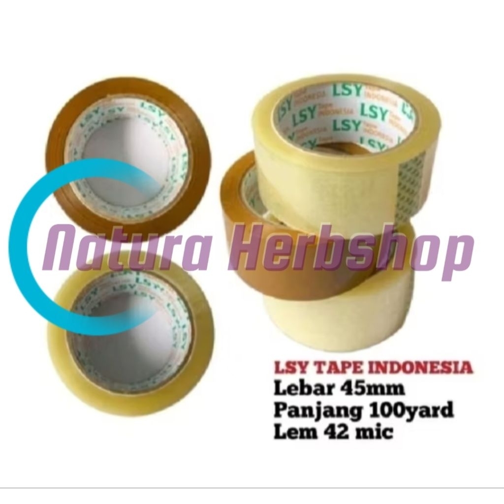 

LSY TAPE INDONESIA Lakban Bening & Cokelat Termurah 45mm x 100 Yard Isolasi Selotip Lem 42 Micron Kualitas Terjamin Cocok Packing Online Shop