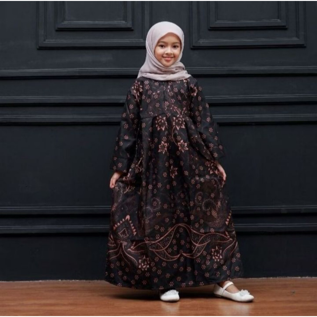 Baju batik anak perempuan usia 2-12 tahun - dress anak -gamis batik anak