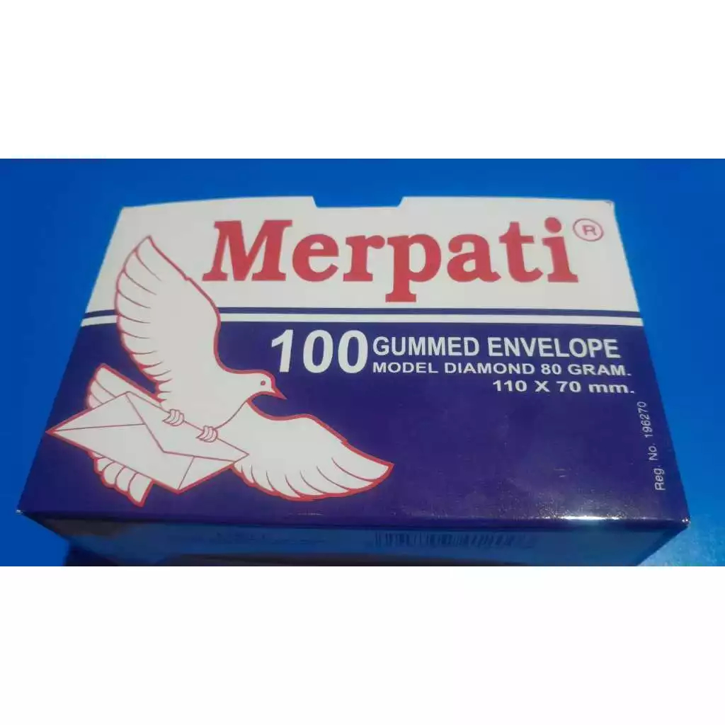 

1 Pack Amplop Merpati Besar ( KIKY ) 104 Amplop Isi 100 Lembar Uk 152 x 90 MM