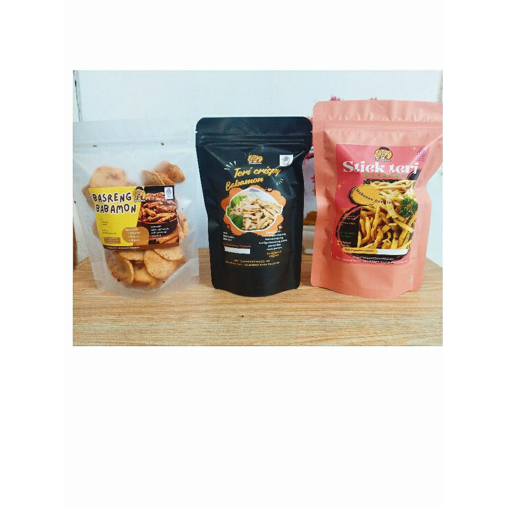 

teri crispy, basreng, stik teri paket hemat