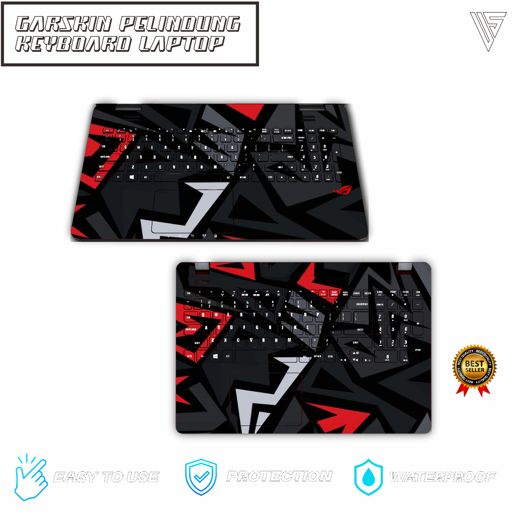 Skin Keyboard Protector Garskin Stiker Laptop FullBody Untuk Semua Tipe Laptop