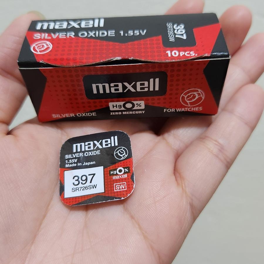Battery Maxell SR726SW Baterai SR726 SR 726 SW 397 Baterai Batre Batere ORIGINAL MADE IN JAPAN ( per