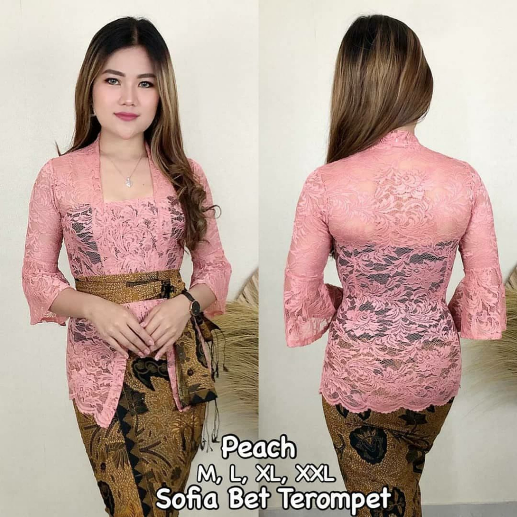 Baju kebaya bali brukat/Kebaya kutu baru lengan panjang