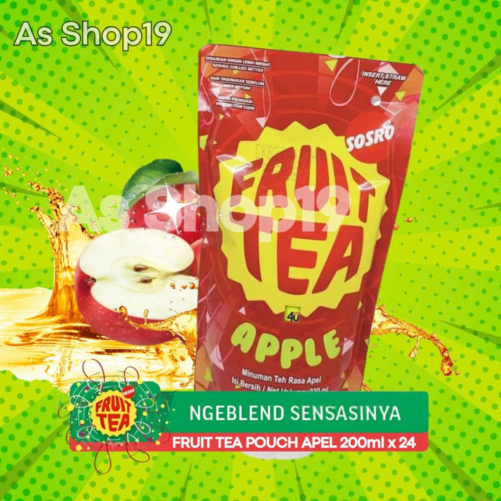 

Fruit Tea Pouch Apel 200ml isi 24 pcs