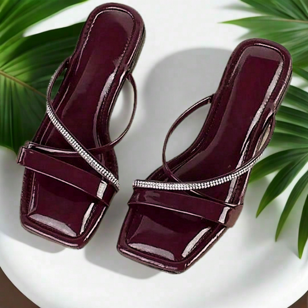 Nuzukaye Sandal Wanita Simple Empuk Elegan - Sandal Slop Teplek Wanita Kekinian