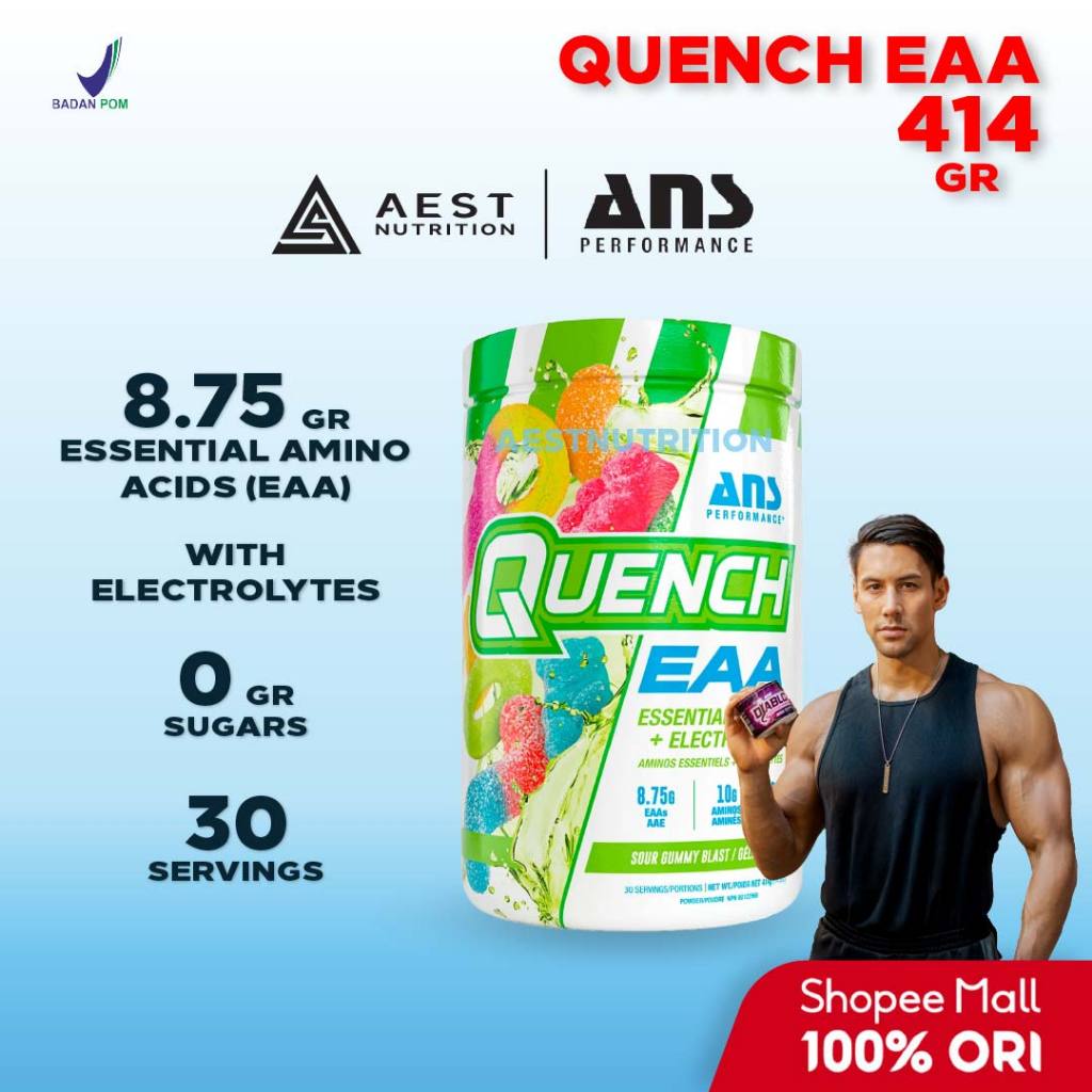 ANS Performance Quench EAA 30 Servings - Suplemen Essential Amino Acid Fitness + Electrolytes