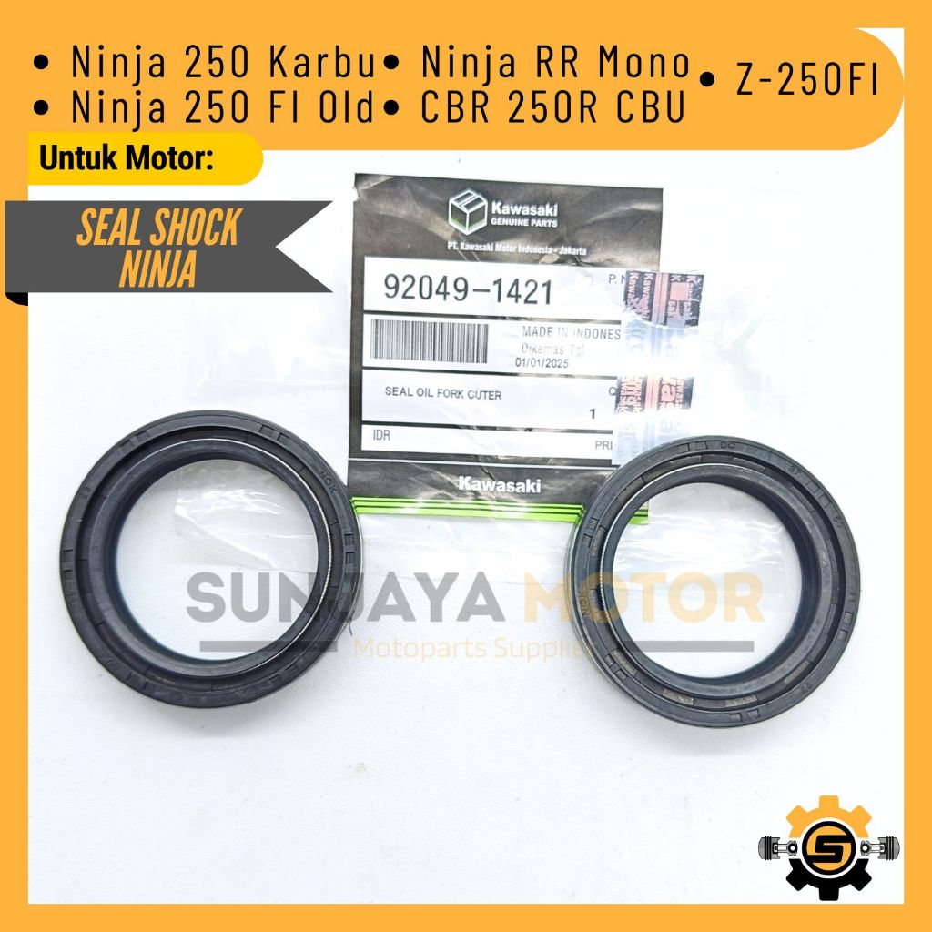 Karet Sil Sok Original Kawasaki 1421 Seal Shock Depan Ninja 250 FI RR Mono Z-250 SL Ninja Karbu CRF 