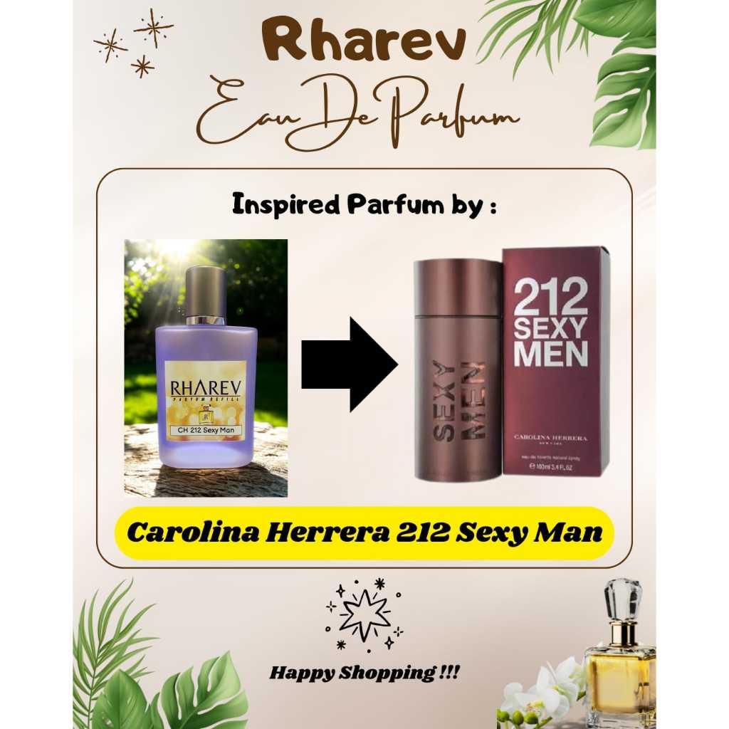 Rharev Parfum - (CH212 Sexy Men) #Refill Kualitas Premium #Cewek/Cowok