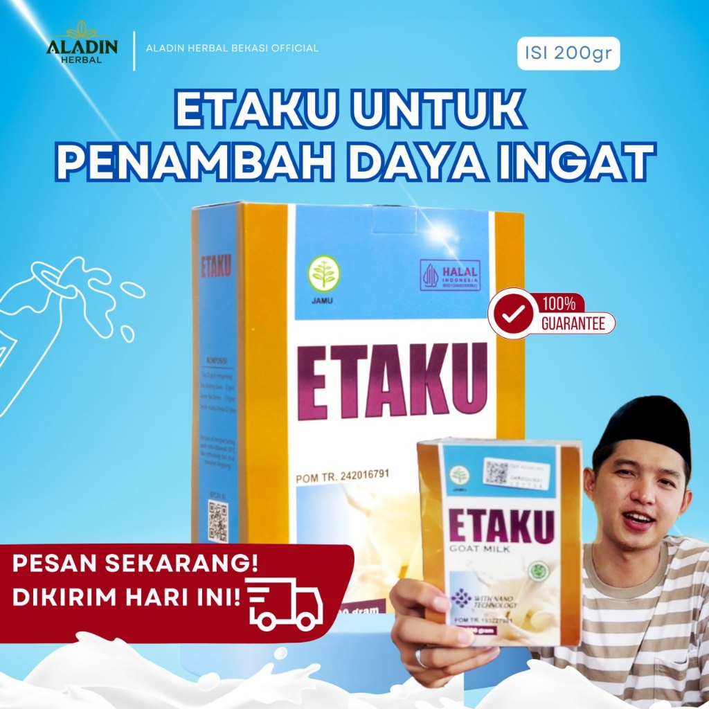 

Susu ETAKU Goat Milk Untuk Kecerdasan Penambah Daya Ingat Anak Isi 200 Gram