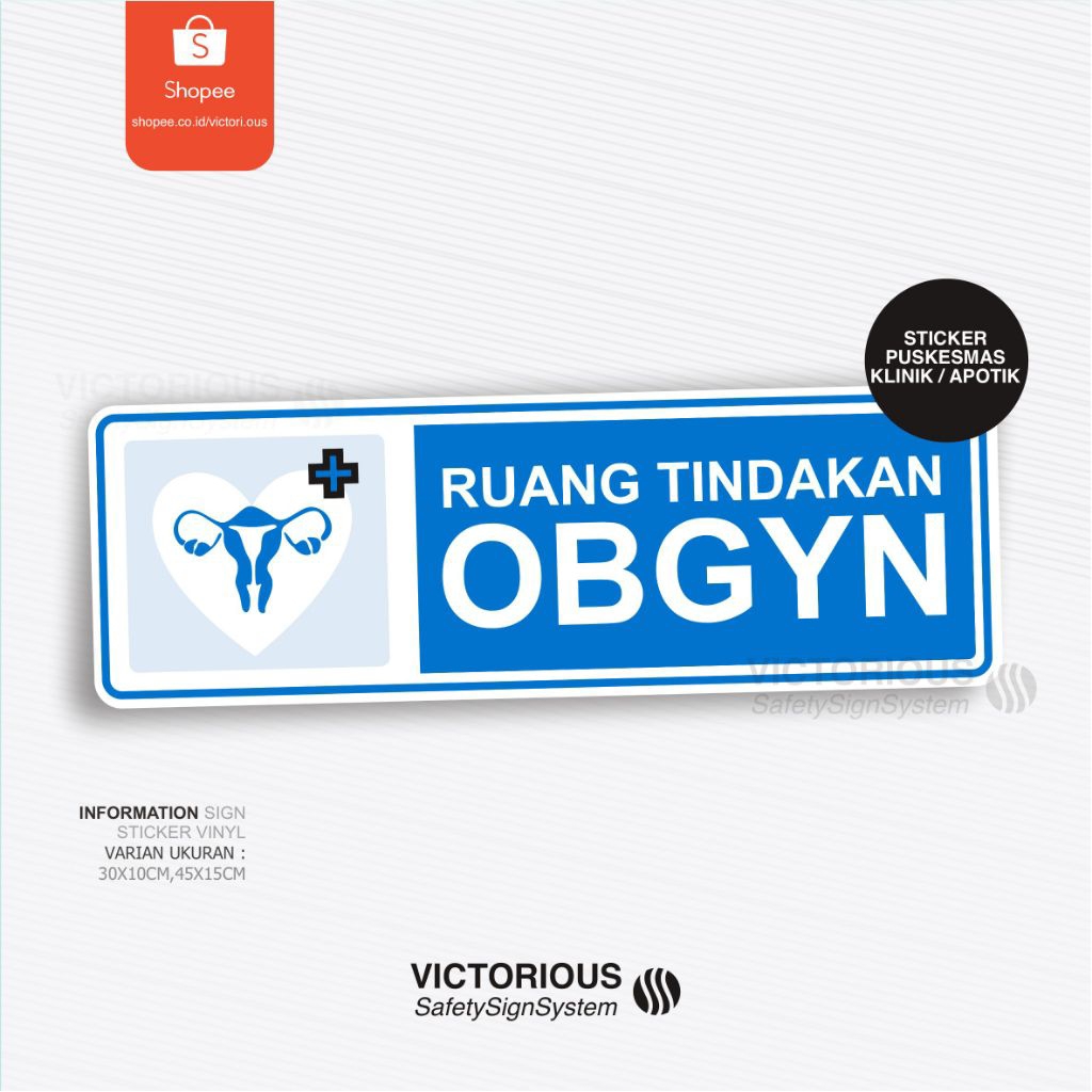

Sticker Information Sign Rambu Ruang Tindakan Obgyn