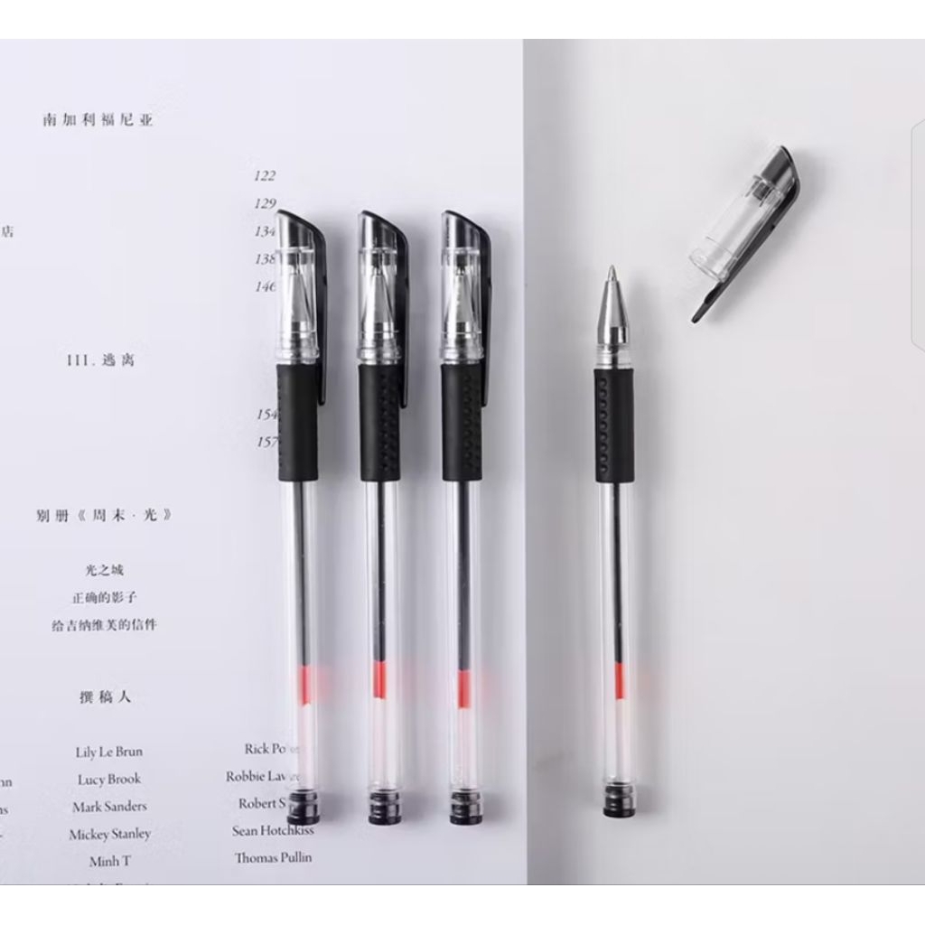 

pulpen gel/pena warna hitam