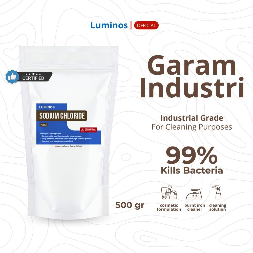 

Garam NaCl Non Yodium 500gr – Garam Industri & Kebersihan Cosmetic Grade / Natrium Klorida