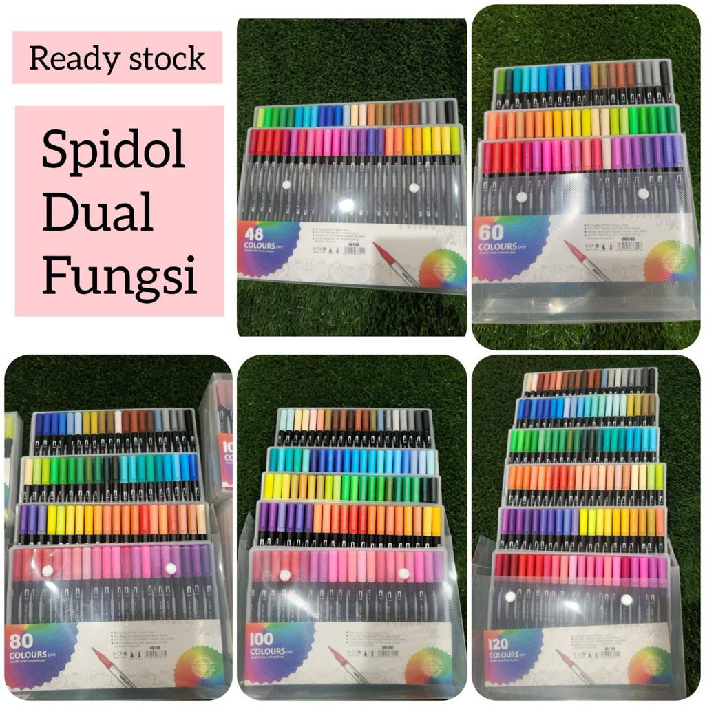 

SPIDOL DUAL TIPS BRUSH COLOR PEN
