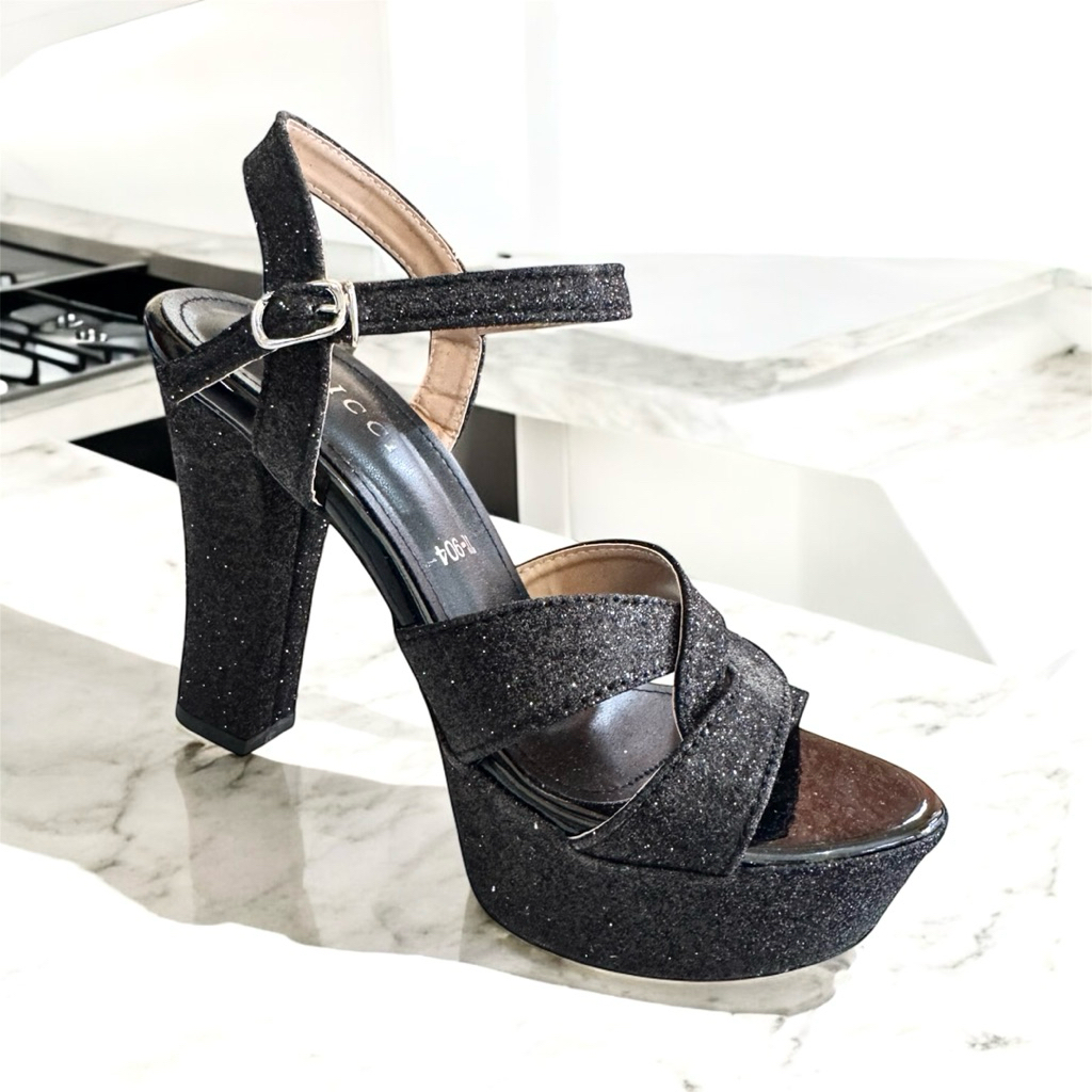 VINICCI - ALEENA HEELS WANITA TALI GLITTER HIGH HEELS PESTA 10cm