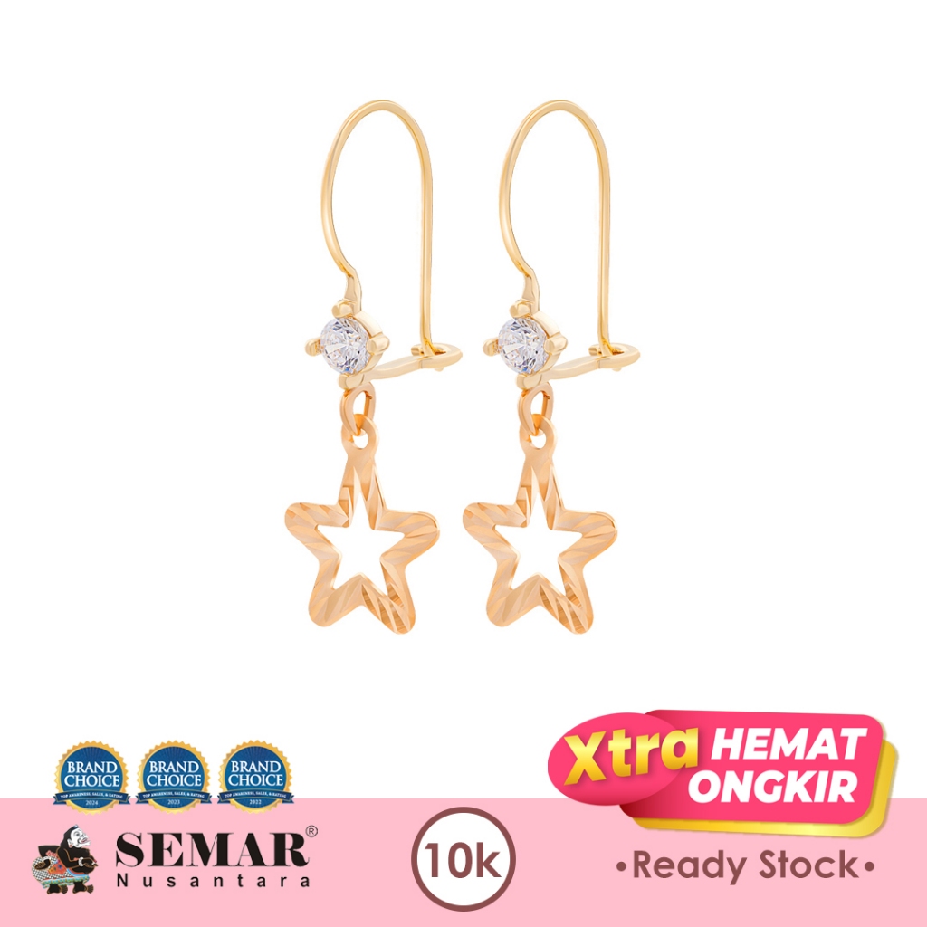 Anting Emas Delvia Star Gold 10K Semar Nusantara
