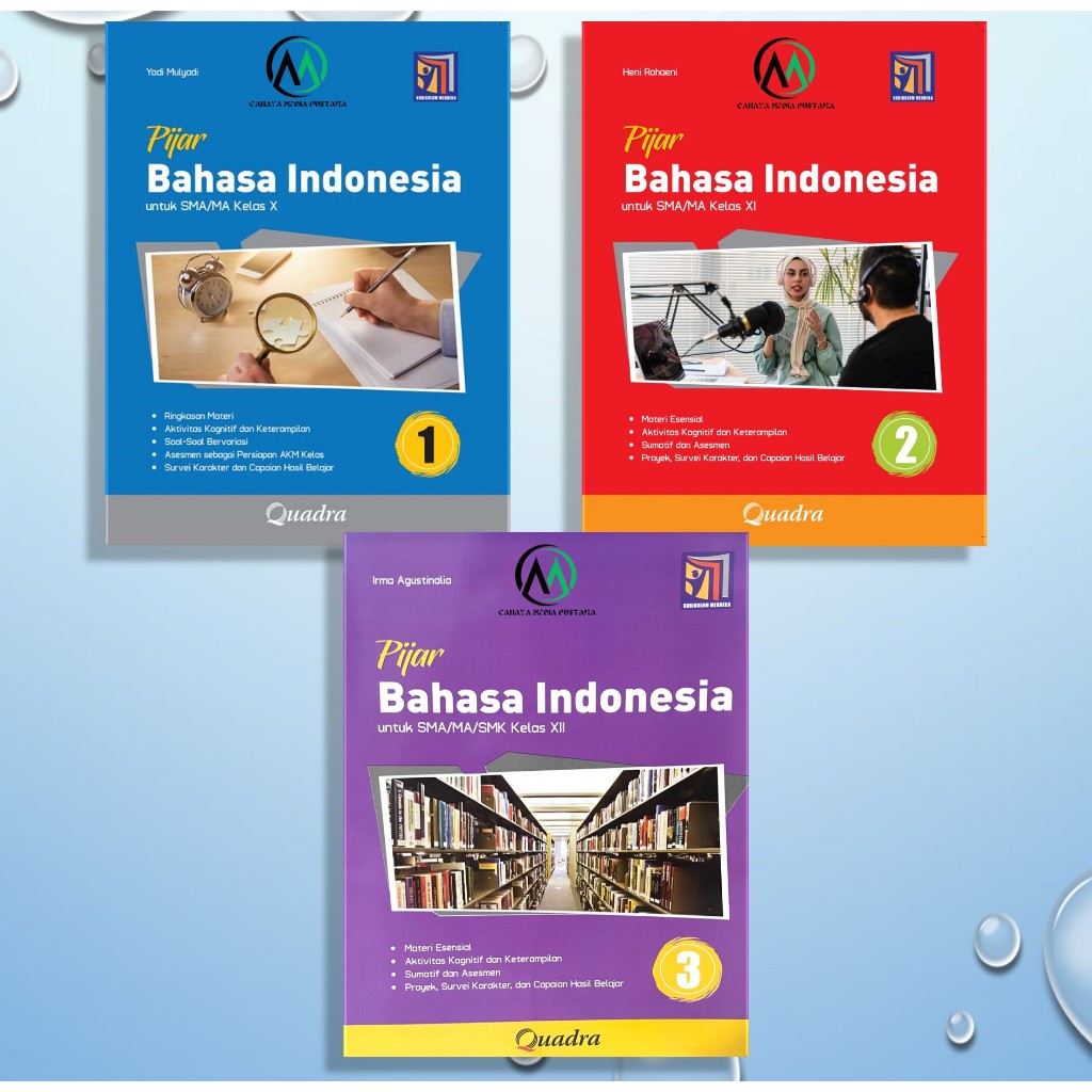 [Penerbit Quadra] Pijar Bahasa Indonesia Kelas 10, 11 & 12 Kurikulum merdeka