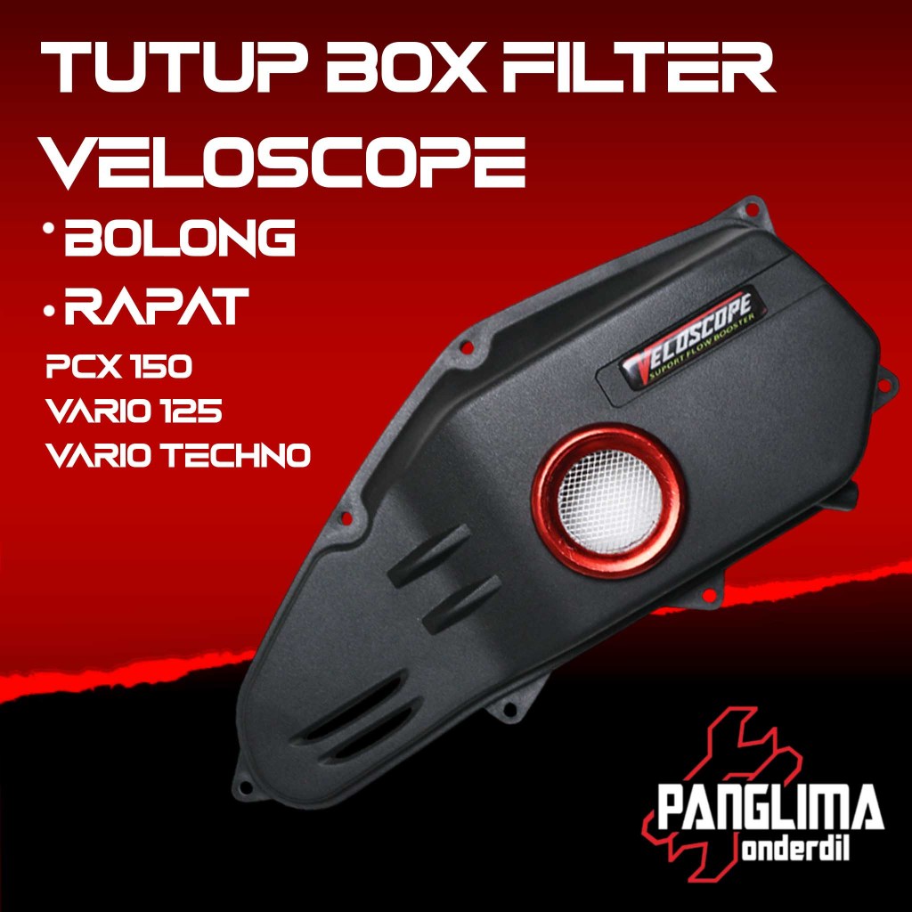 Tutup Box Filter Veloscope Airblade Slim Vario Techno 125 Helm In eSP New LED All Series 150 2015-20