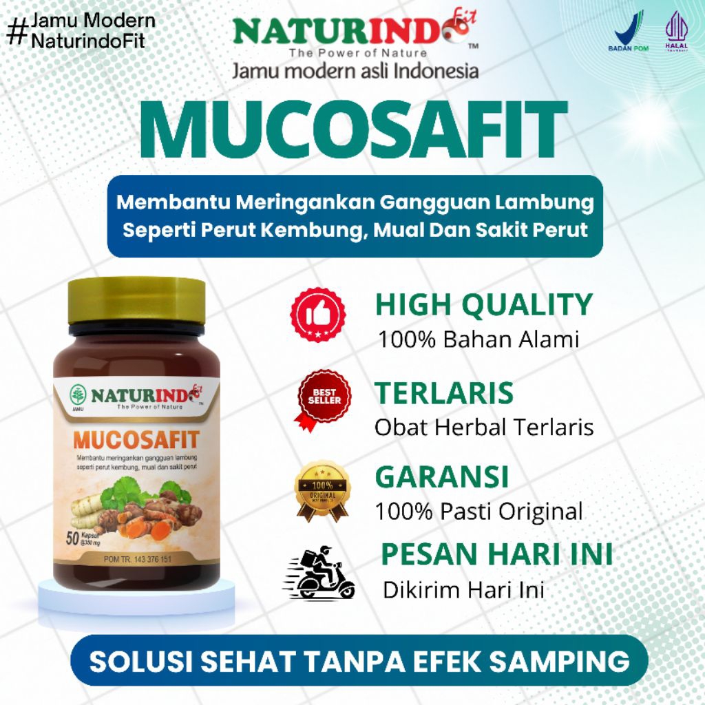 MUCOSAFIT NaturindoFit 100% Original Halal BPOM