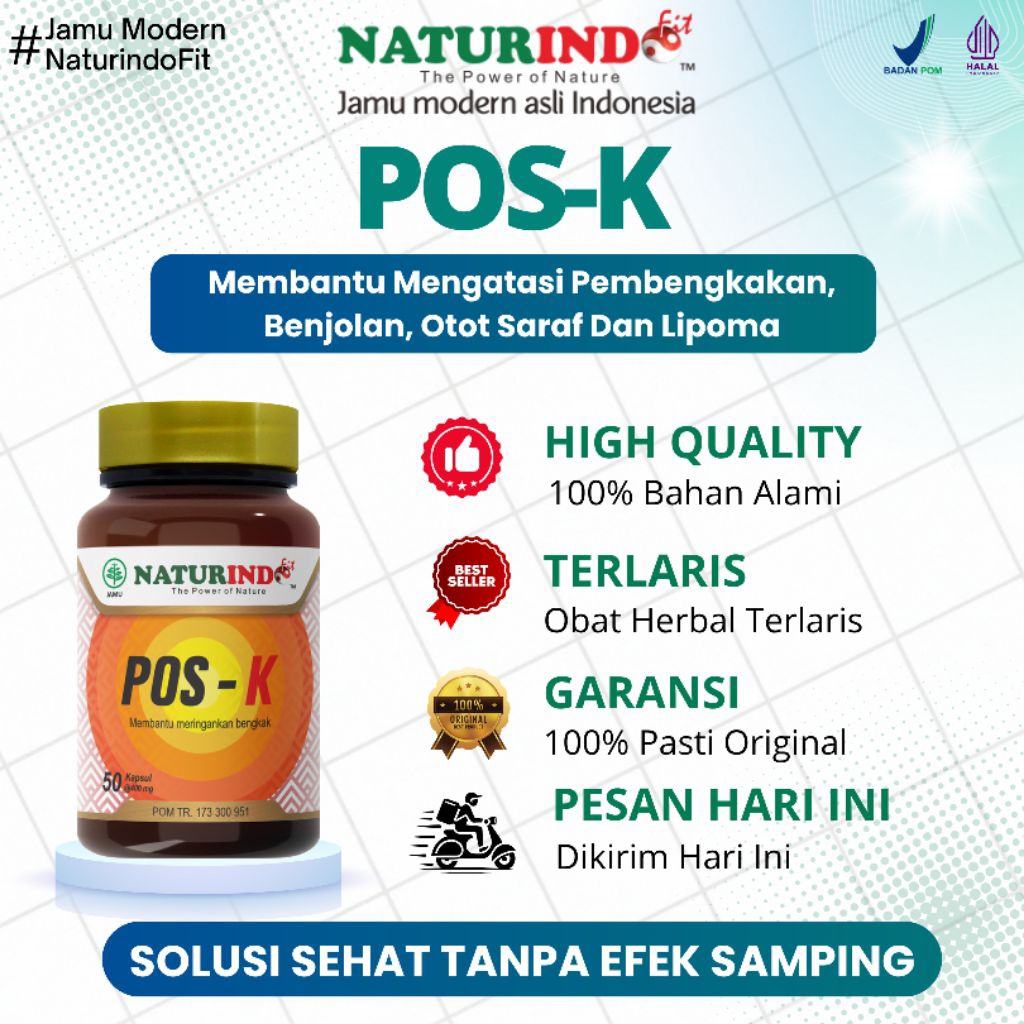 POS-K NaturindoFit 100% Original Halal BPOM