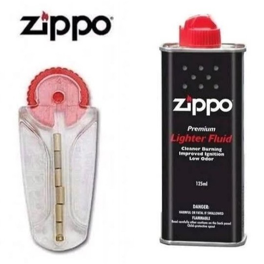 Minyak Zippo Original 125ml / 1 Set Minyak Zippo + Batu Zippo