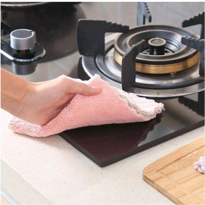 Kain Lap Microfiber Lap Serbaguna Microfiber untuk Kompor dan Sebainya