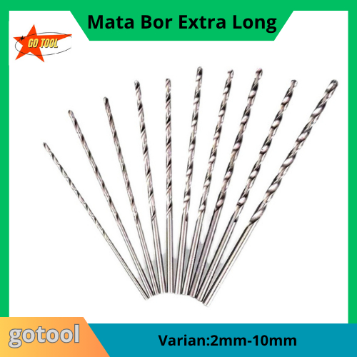 Mata Bor Long HSS 2mm-10mm Ekstra Panjang 200mm