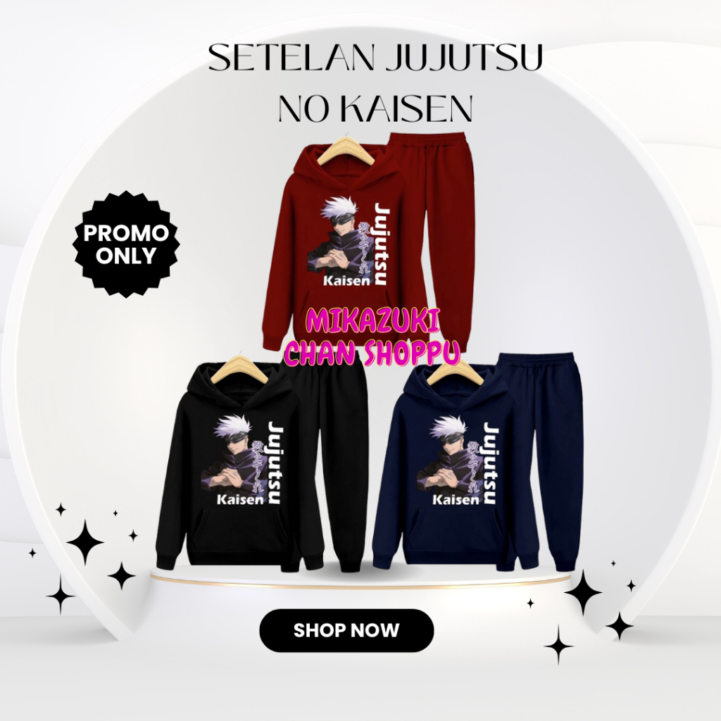 ( READY STOK ) Setelan Sweater Anak Jujutsu No Kaisen Game JJK