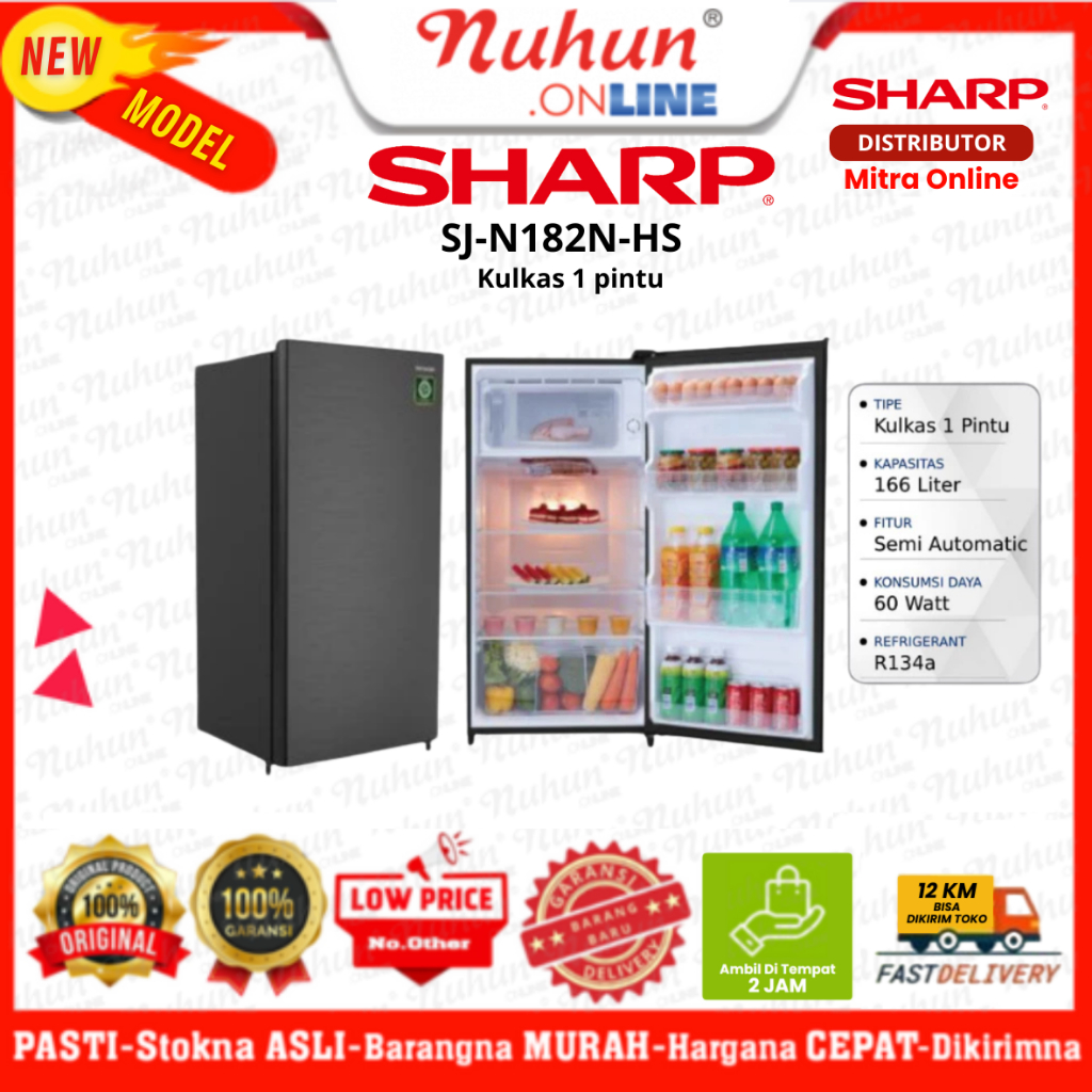 Sharp  Kulkas SJ-N182N-HS