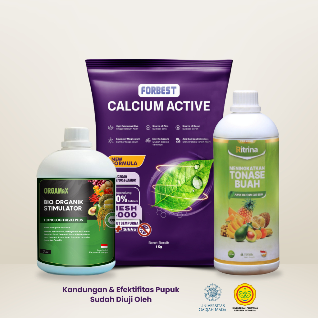 Bundling Package NEW Forbest, Orgamax dan Ritrina Free Kaos/Topi - Tanaman Sehat, Hasil Melimpah Pup