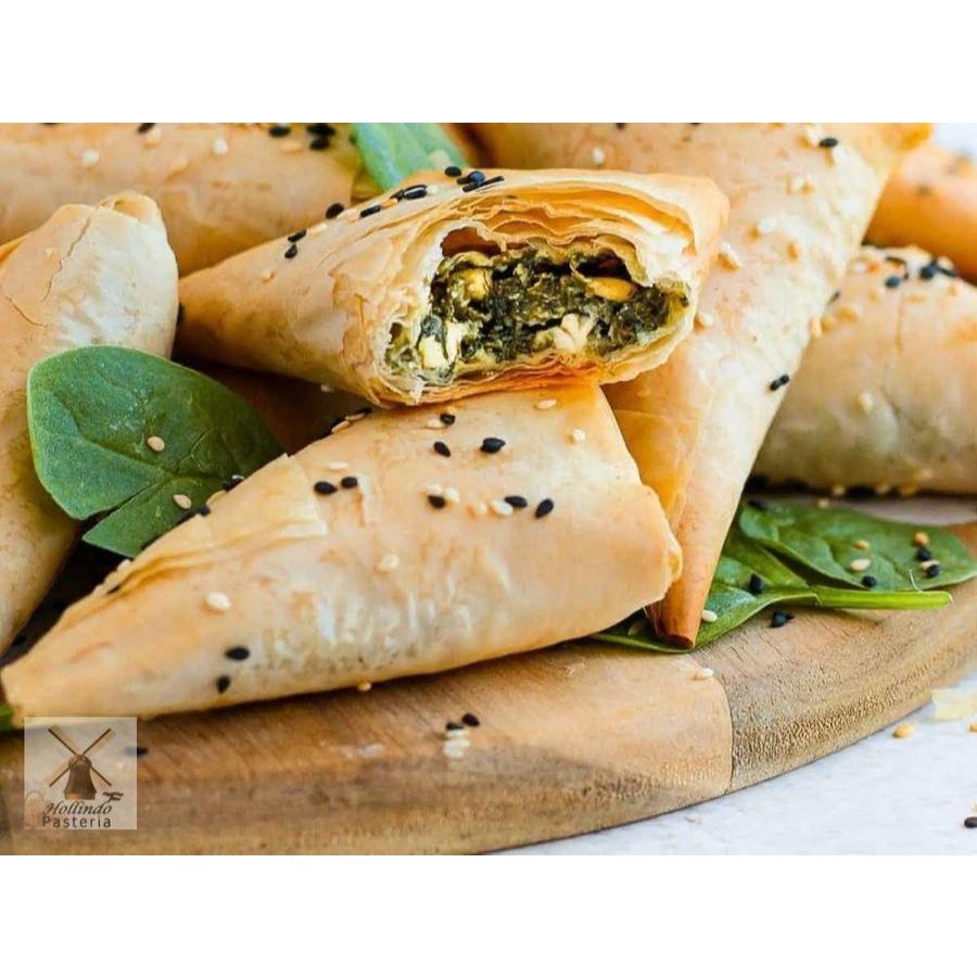 

Spanakopita [Greek Spinach Cheese Puff Pastry Triangles] 5 or 8 pieces