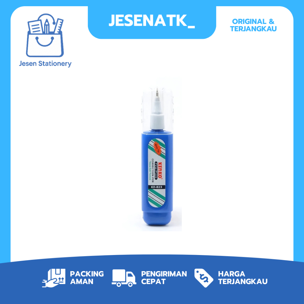 

Tipex Kenko KE 823 Correction Pen – Cair, Cepat Kering, Ujung Runcing untuk Koreksi Rapi & Presisi