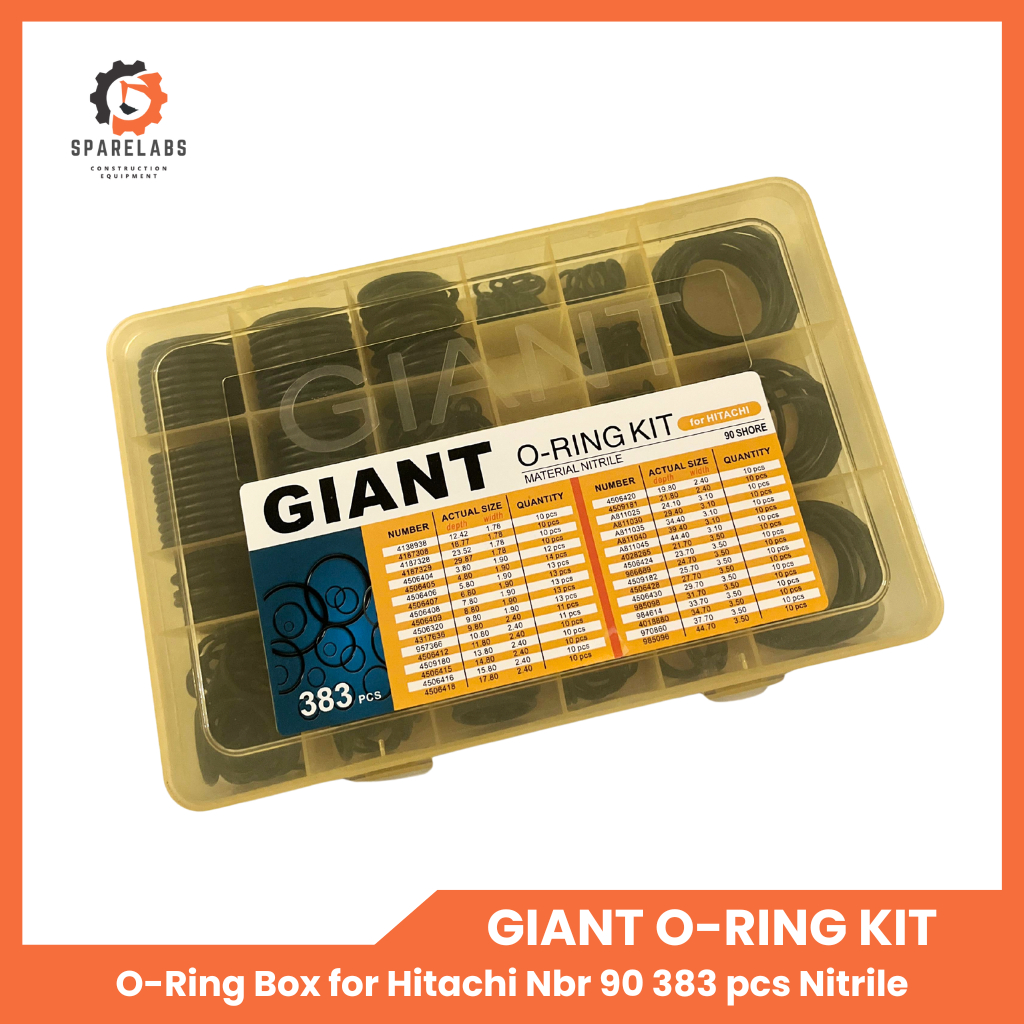 Giant O Ring Kit Hitachi O Ring Box Nbr 90 383 pcs Nitrile