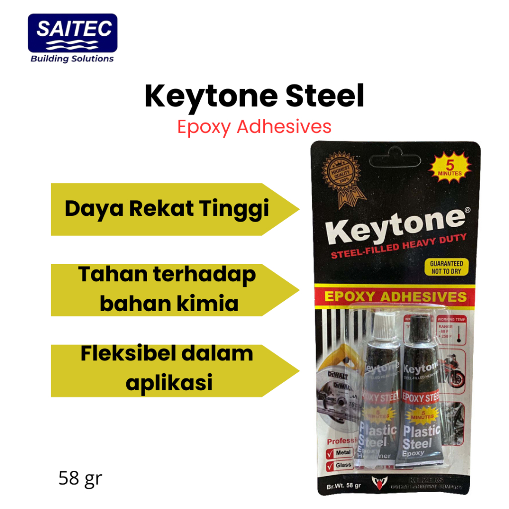 

Keyton Lem Epoxy Campur I Lem Besi Epoxy Adhesives 58gr I Super Kuat