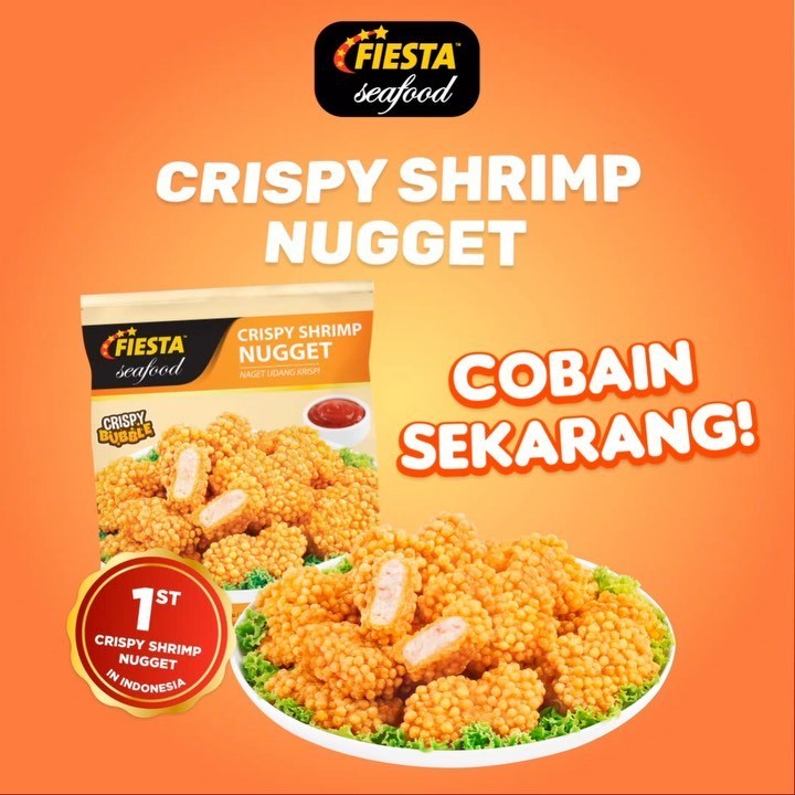 

FIESTA Seafood Crispy Shrimp Nugget Udang Bubble 450GR - Olahan Seafood - Kheiza Frozen