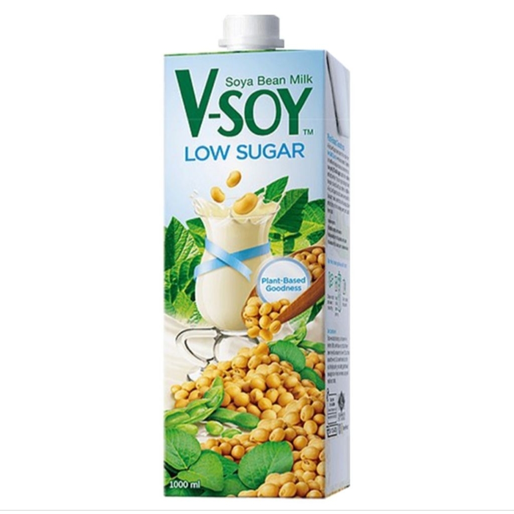 

Vsoy Soya Bean Milk Low Sugar Susu Kacang Kedelai Rendah Gula 1000ml