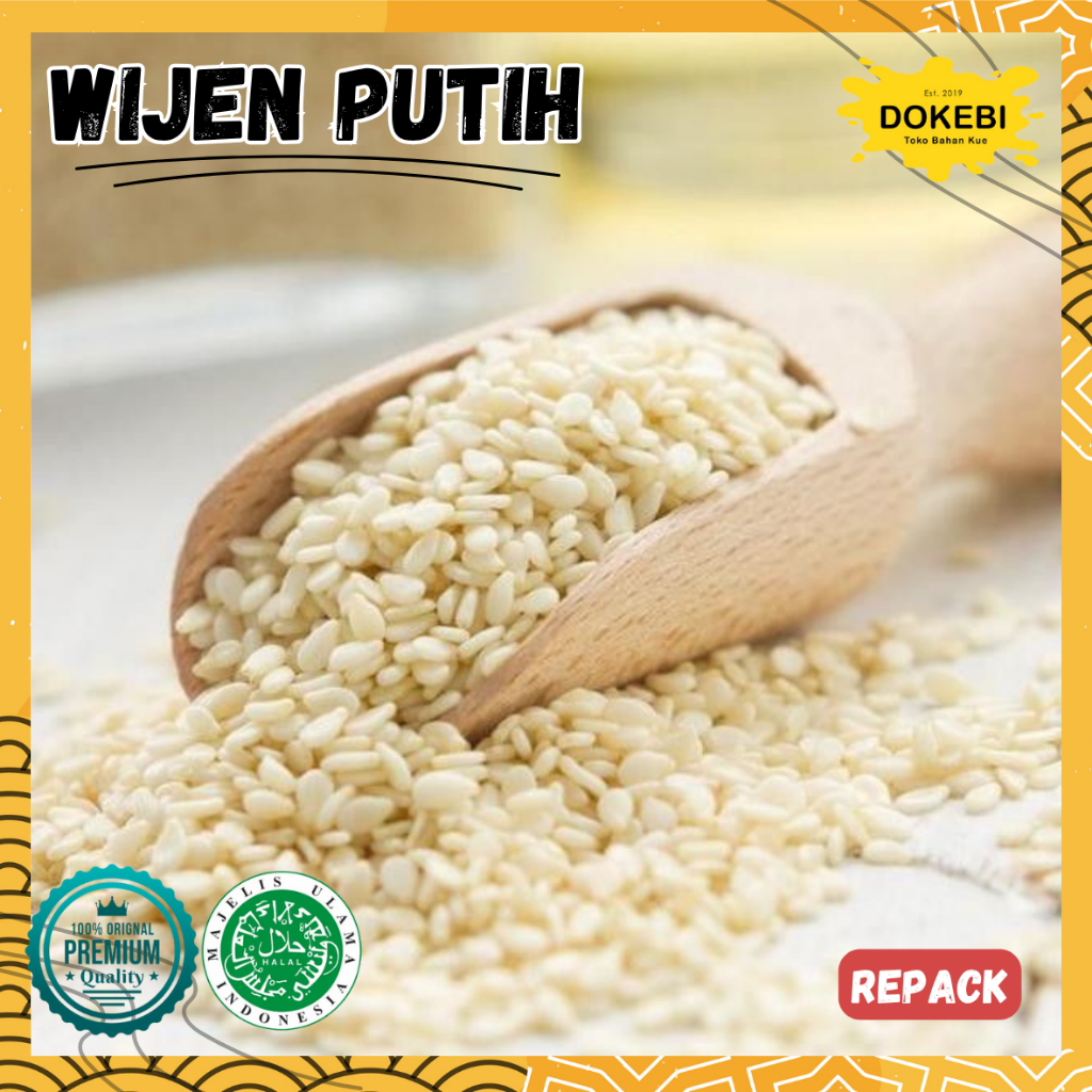 

White Sesame Seeds RAW 1 Kg, 500 Gr, 250 Gr / Biji Wijen Putih [Premium]