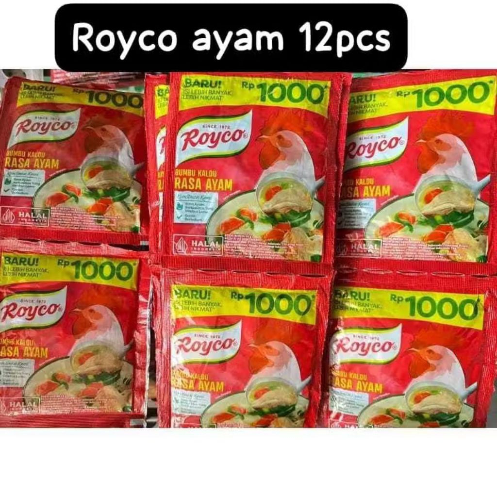

Royco Penyedap Bumbu Kaldu Ayam 16gr × 12pcs