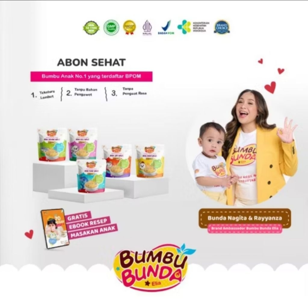 

Bumbu Bunda Elia Abon Halus Premium MPASI -Makanan Bayi