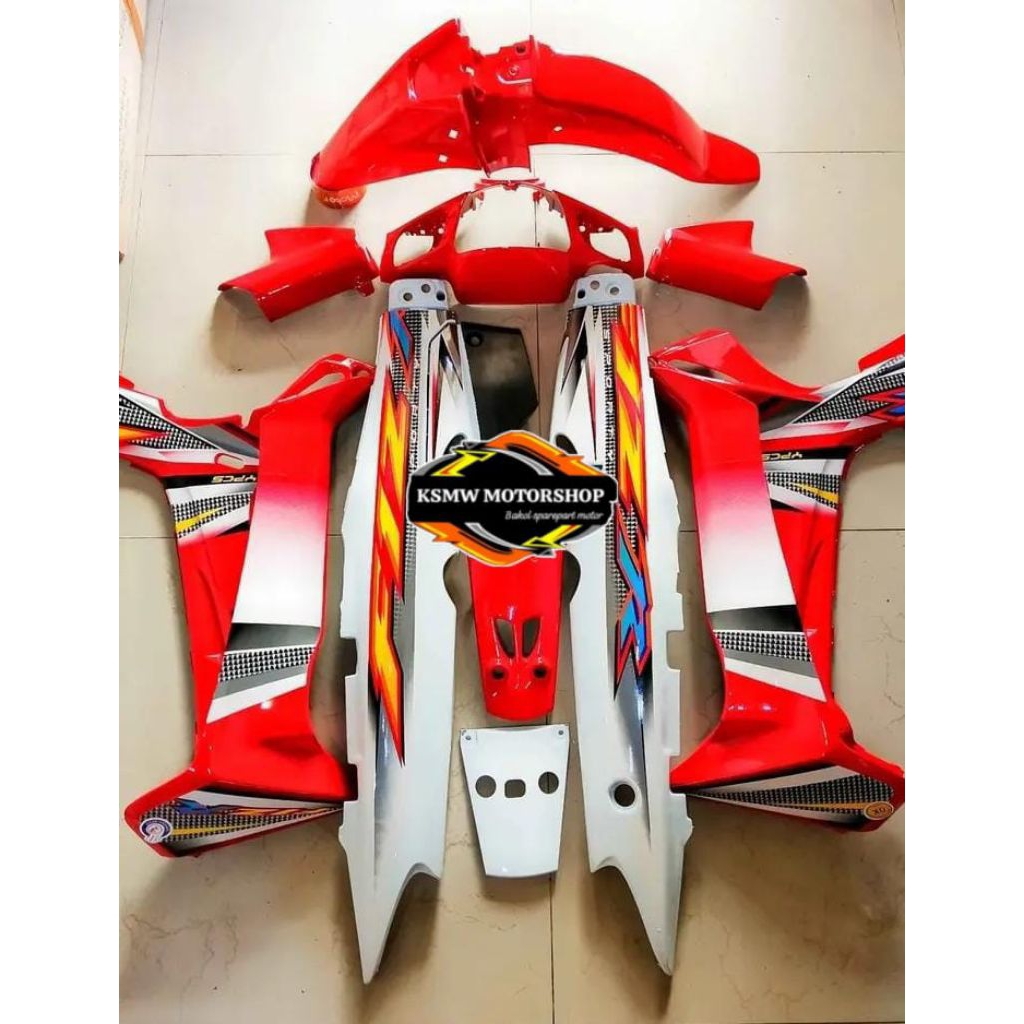 BODY FULSET HALUS 1SET YAMAHA FIZ R MERAH PUTIH ORIGINAL ABS