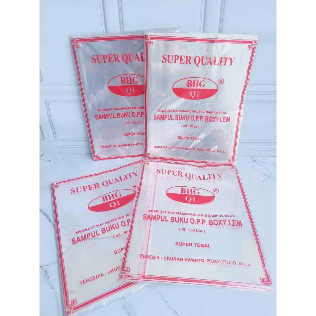 

Sampul Buku Plastik Bening OOP Ukuran Kwarto & Boxy Isi 50