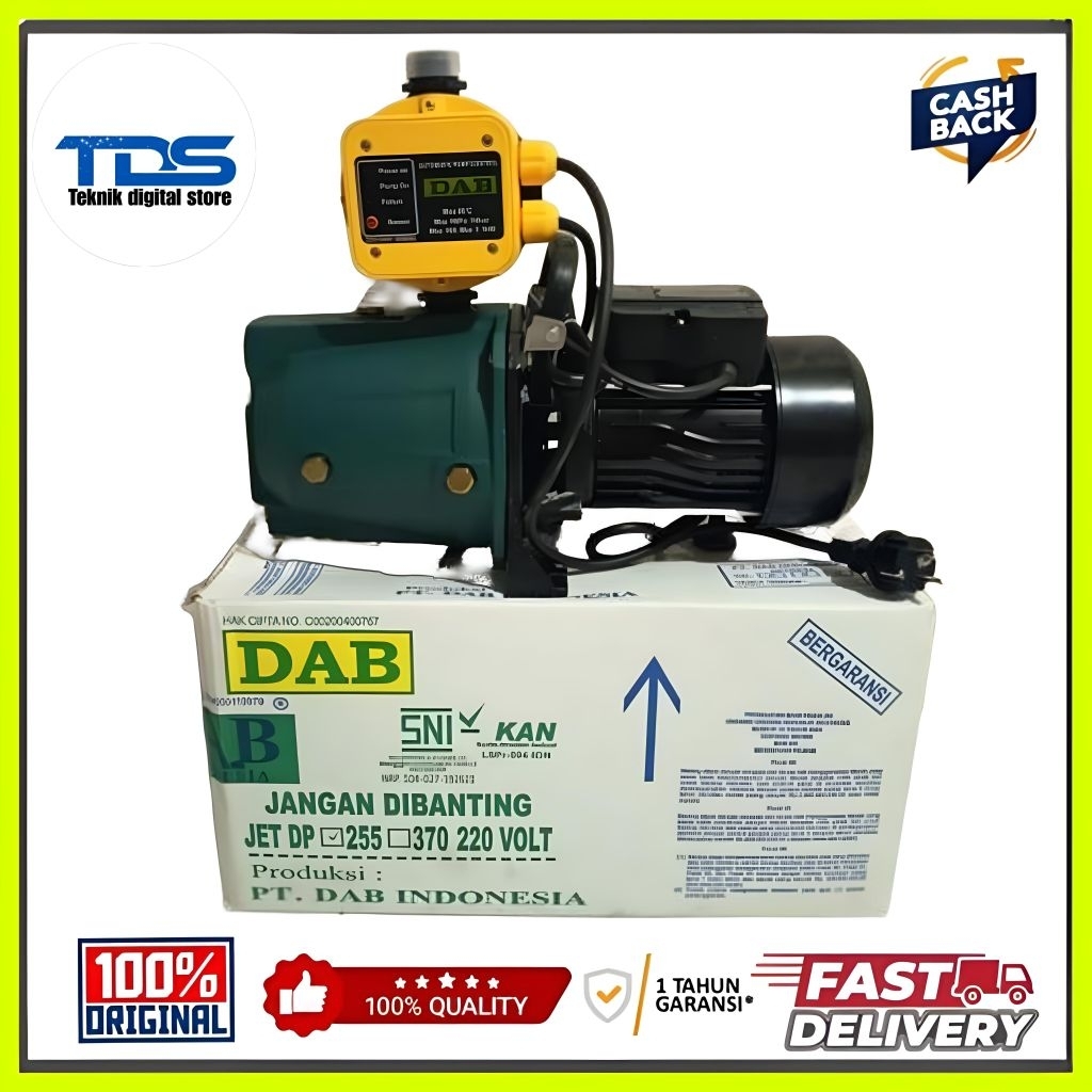 POMPA AIR DAB GARANSI SEMI JET PUMP JET-100 BIT ORIGINAL - Otomatis