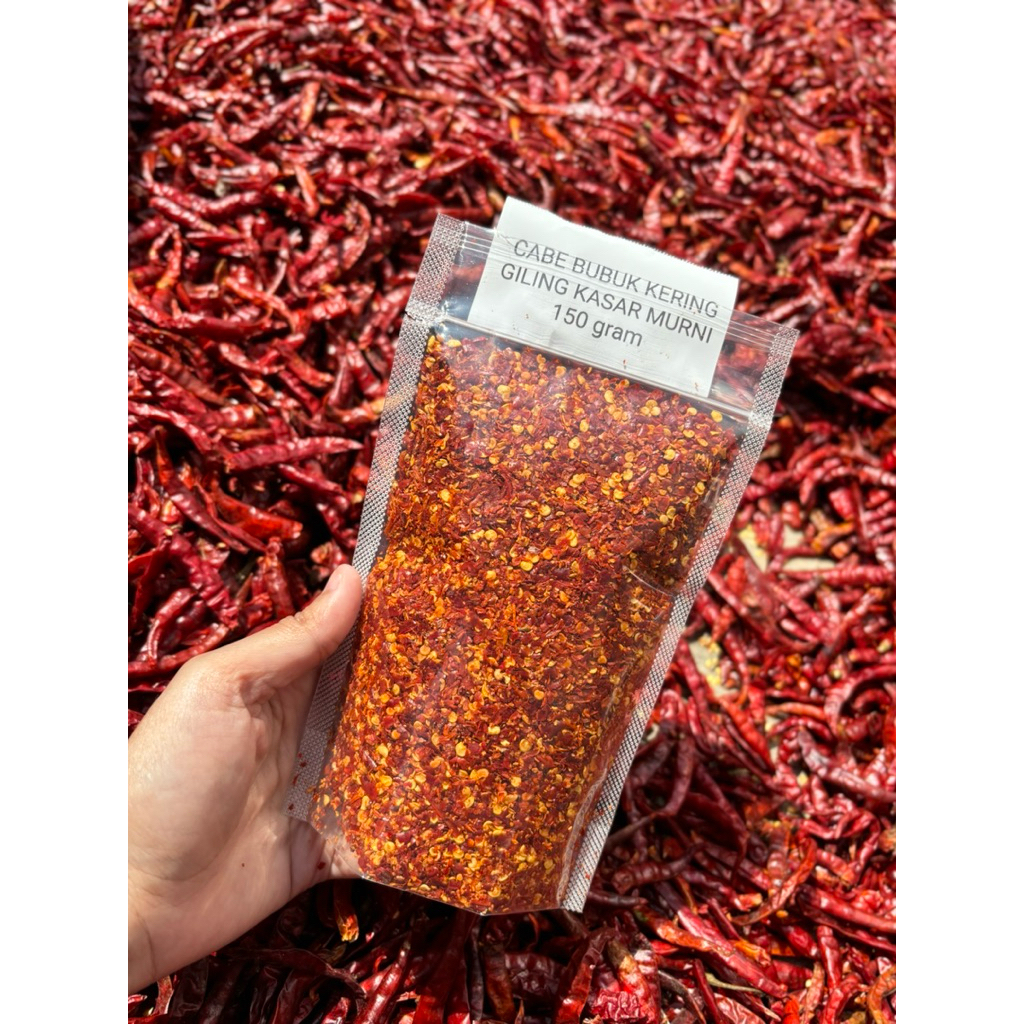 

CABE BUBUK MURNI GILING KASAR ASLI TANPA CAMPURAN 150GR