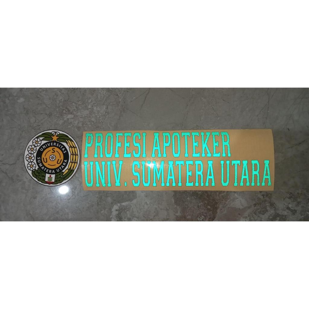

Custom Sticker Logo dan Nama Universitas atau Fakultas bebas pilih warna dan font harga yang tertera untuk total tinggi 10 cm untuk custom ukuran lain chat admin Bebas Custom Tulisan dan Warna